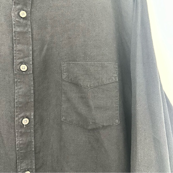 UNTICKit Wrinkle Resistant Linen Cabardes Black Long Sleeve Mens Size XXX Large - Picture 6 of 12